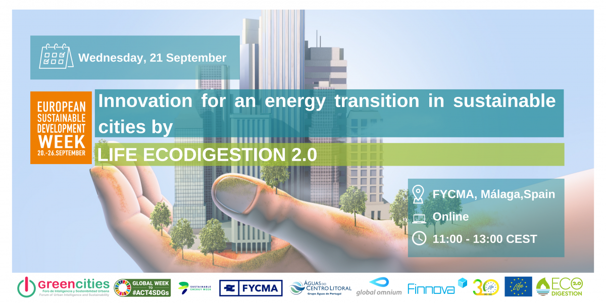 LIFE ECODIGESTION 2.0 will be presented at the FYCMA Greencities and S-Moving forum in Málaga