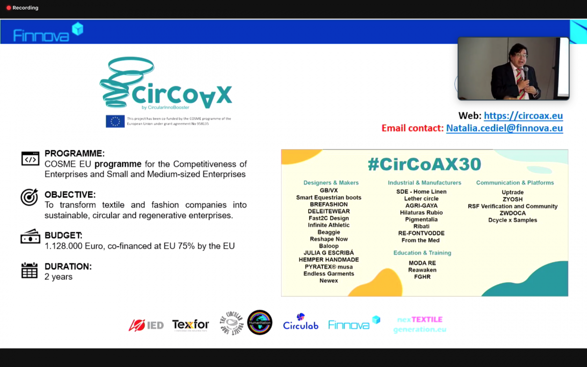 CirCoAx by CircularInnoBooster, best practice example at the conference on Sustainability and Circular Economy in the textile sector held in Lithuania